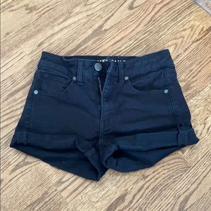 AEO Black Midi Jean Shorts